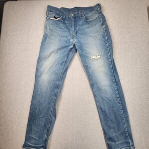 Levi's 541 Athletic Taper Mens 36x34 Blue Distressed Jeans 18181-0442 Good